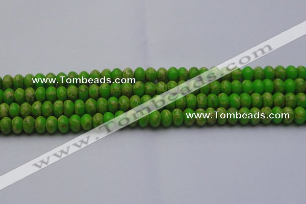 CDE2659 15.5 inches 10*14mm rondelle dyed sea sediment jasper beads
