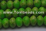 CDE2660 15.5 inches 12*16mm rondelle dyed sea sediment jasper beads