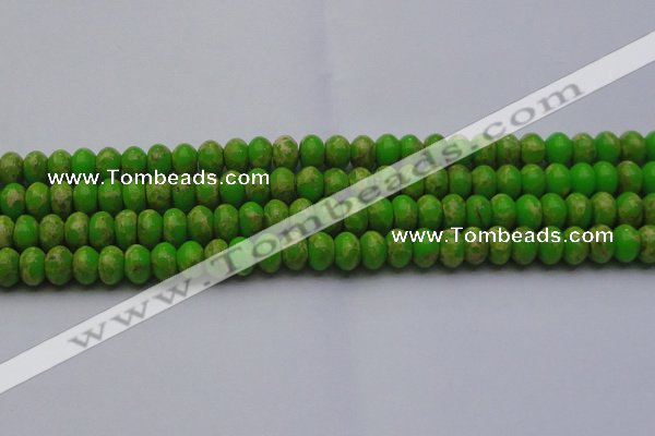 CDE2660 15.5 inches 12*16mm rondelle dyed sea sediment jasper beads