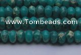 CDE2664 15.5 inches 5*8mm rondelle dyed sea sediment jasper beads