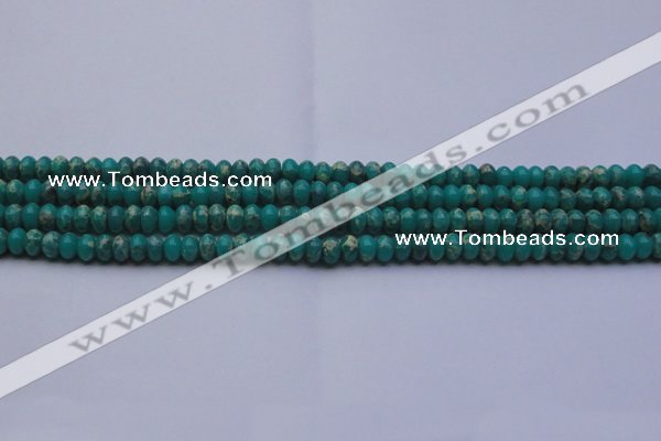 CDE2664 15.5 inches 5*8mm rondelle dyed sea sediment jasper beads