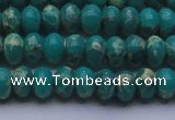 CDE2666 15.5 inches 8*12mm rondelle dyed sea sediment jasper beads