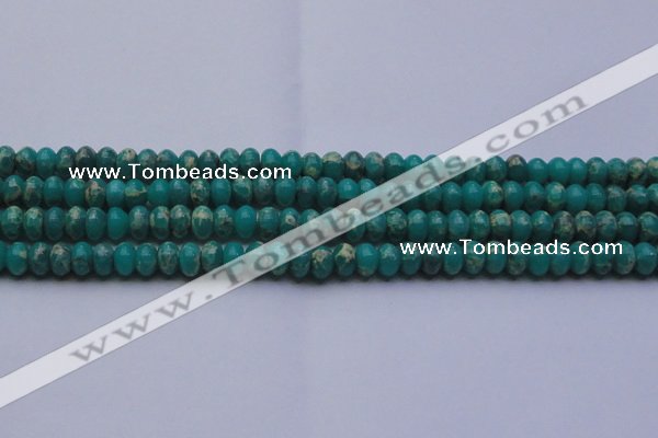 CDE2667 15.5 inches 10*14mm rondelle dyed sea sediment jasper beads