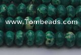 CDE2674 15.5 inches 8*12mm rondelle dyed sea sediment jasper beads