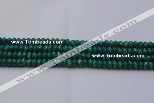 CDE2675 15.5 inches 10*14mm rondelle dyed sea sediment jasper beads