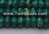 CDE2676 15.5 inches 12*16mm rondelle dyed sea sediment jasper beads