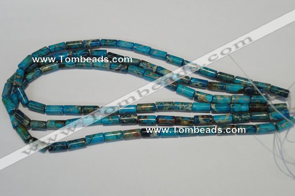 CDE279 15.5 inches 6*12mm tube dyed sea sediment jasper beads