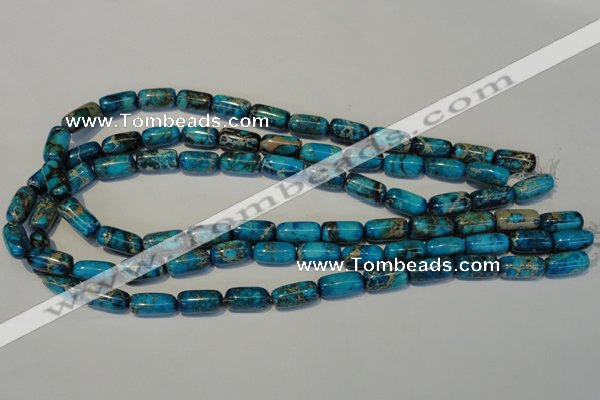 CDE285 15.5 inches 8*16mm column dyed sea sediment jasper beads