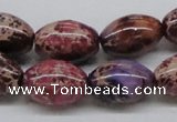 CDE32 15.5 inches 13*18mm rice dyed sea sediment jasper beads