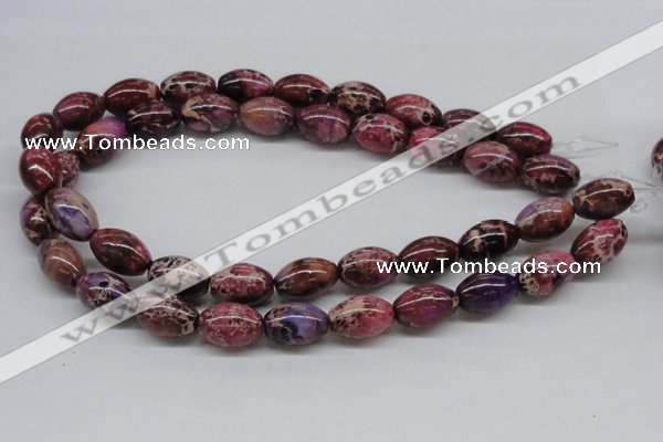 CDE32 15.5 inches 13*18mm rice dyed sea sediment jasper beads