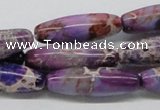 CDE33 15.5 inches 10*30mm rice dyed sea sediment jasper beads