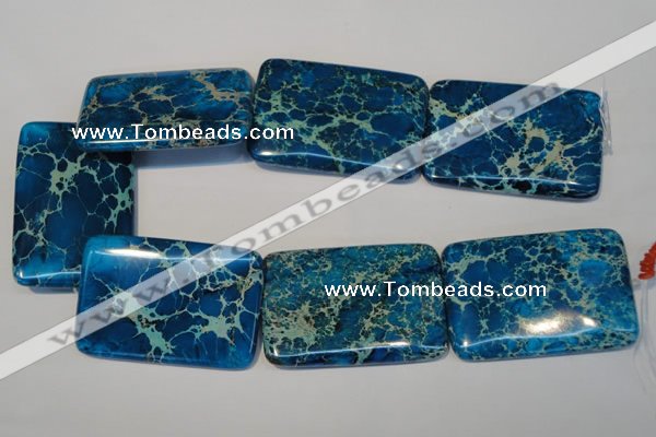 CDE335 15.5 inches 40*60mm rectangle dyed sea sediment jasper beads