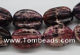 CDE36 15.5 inches 15*20mm star fruit shaped dyed sea sediment jasper beads