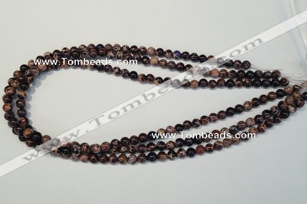 CDE361 15.5 inches 6mm round dyed sea sediment jasper beads
