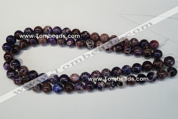 CDE364 15.5 inches 12mm round dyed sea sediment jasper beads