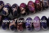 CDE374 15.5 inches 8*16mm rondelle dyed sea sediment jasper beads