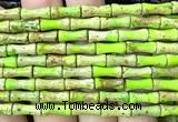 CDE3755 15 inches 5*12mm bamboo sea sediment jasper beads