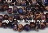 CDE390 15.5 inches 6*9mm nugget dyed sea sediment jasper beads