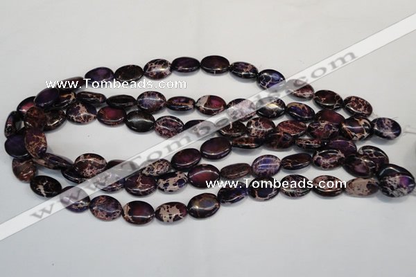 CDE417 15.5 inches 12*16mm oval dyed sea sediment jasper beads