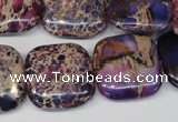 CDE428 15.5 inches 20*20mm square dyed sea sediment jasper beads