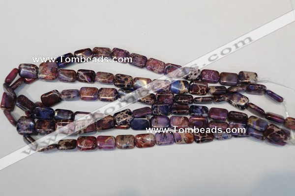 CDE435 15.5 inches 10*14mm rectangle dyed sea sediment jasper beads