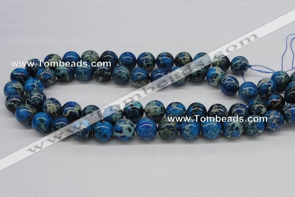 CDE46 15.5 inches 14mm round dyed sea sediment jasper beads wholesale