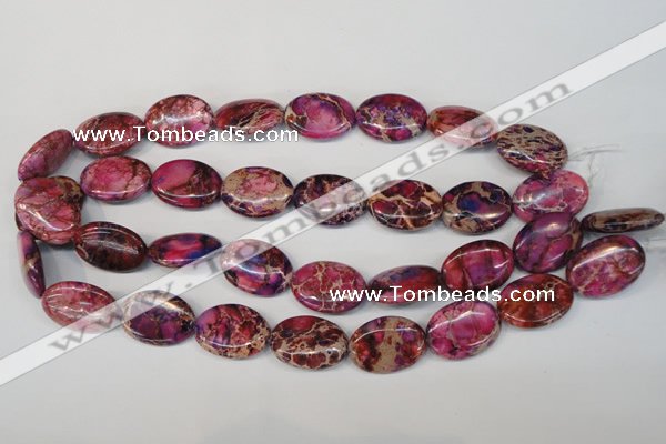 CDE475 15.5 inches 18*25mm oval dyed sea sediment jasper beads