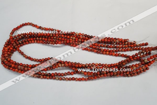 CDE490 15.5 inches 4mm round dyed sea sediment jasper beads