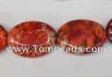 CDE533 15.5 inches 18*25mm oval dyed sea sediment jasper beads