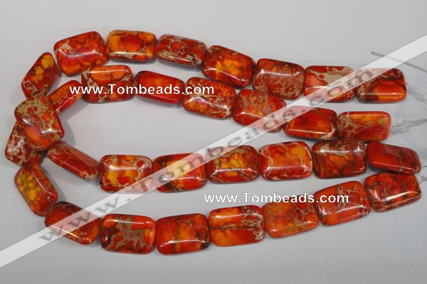 CDE556 15.5 inches 18*25mm rectangle dyed sea sediment jasper beads