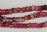 CDE584 15.5 inches 3*6mm rondelle dyed sea sediment jasper beads