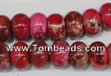 CDE588 15.5 inches 9*14mm rondelle dyed sea sediment jasper beads