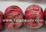 CDE610 15.5 inches 22*30mm pumpkin dyed sea sediment jasper beads