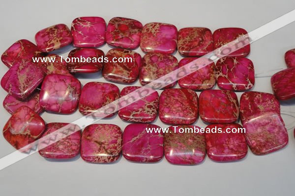 CDE627 15.5 inches 30*30mm square dyed sea sediment jasper beads