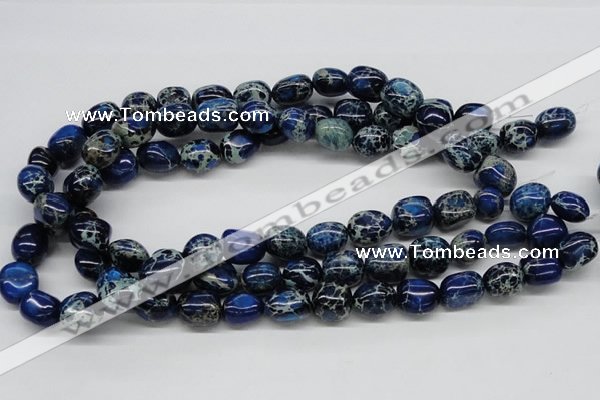 CDE63 15.5 inches 12*15mm nuggets dyed sea sediment jasper beads