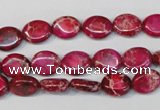 CDE642 15.5 inches 8*10mm oval dyed sea sediment jasper beads