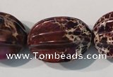 CDE701 15.5 inches 22*28mm star fruit shaped dyed sea sediment jasper beads