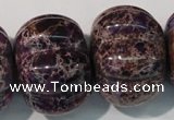 CDE702 15.5 inches 26*32mm pumpkin dyed sea sediment jasper beads