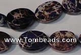 CDE710 15.5 inches 13*18mm oval dyed sea sediment jasper beads