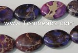 CDE711 15.5 inches 13*18mm oval dyed sea sediment jasper beads