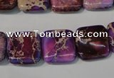 CDE717 15.5 inches 16*16mm square dyed sea sediment jasper beads