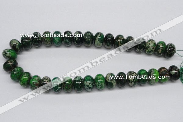 CDE73 15.5 inches 12*18mm rondelle dyed sea sediment jasper beads