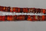 CDE733 15.5 inches 3*6mm heishi dyed sea sediment jasper beads