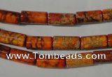 CDE736 15.5 inches 6*12mm tube dyed sea sediment jasper beads