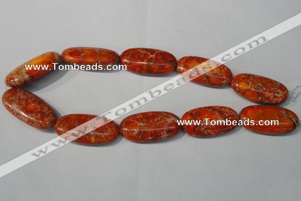 CDE752 15.5 inches 20*40mm oval dyed sea sediment jasper beads