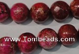CDE762 15.5 inches 14mm round dyed sea sediment jasper beads