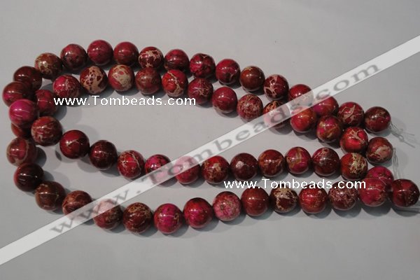 CDE762 15.5 inches 14mm round dyed sea sediment jasper beads