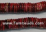 CDE773 15.5 inches 2*12mm dish dyed sea sediment jasper beads