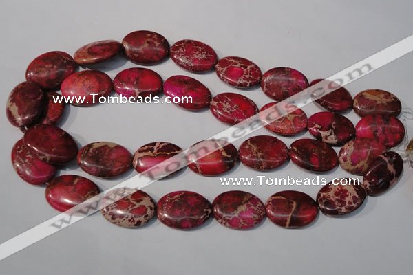 CDE783 15.5 inches 18*25mm oval dyed sea sediment jasper beads
