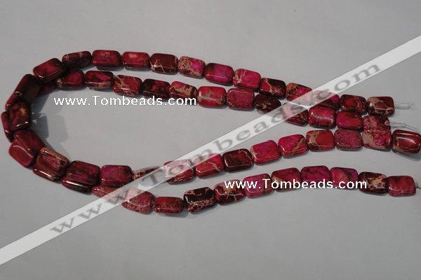 CDE796 15.5 inches 10*14mm rectangle dyed sea sediment jasper beads